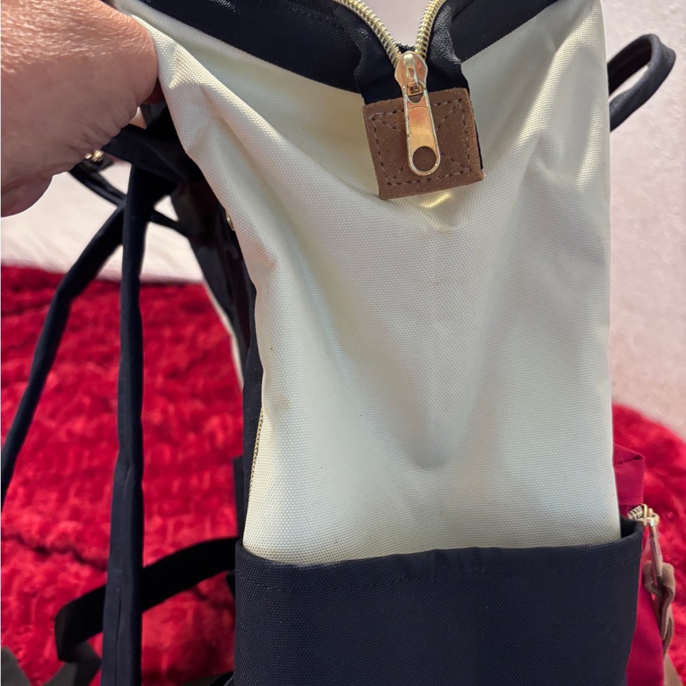 Himawari Cream & Fuchsia Canvas Backpack Laptop Carrier - Picture 4 of 9